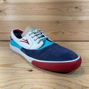 Lakai x Workaholics Camby SMU Skate Shoes Men’s 10 Blue Red White Suede Canvas